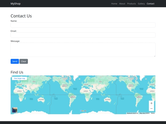 E-commerce/contact screenshot