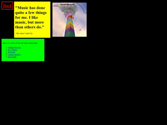 html/music screenshot