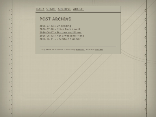 blog/archive screenshot