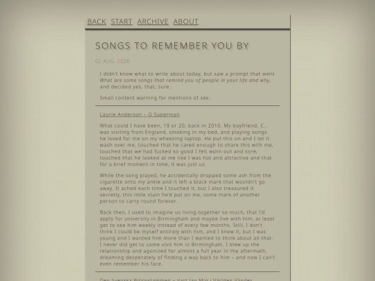 blog/posts/2026-08-02-Songs-to-remember-you-by screenshot