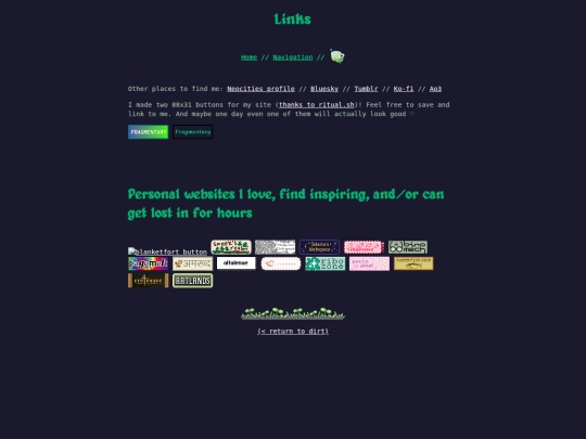links screenshot