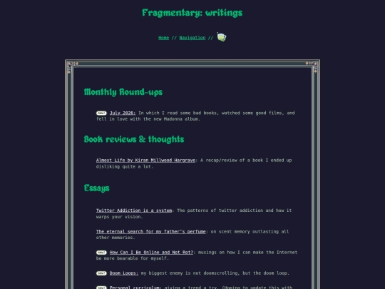 writing screenshot