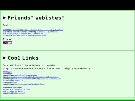 linksPage screenshot