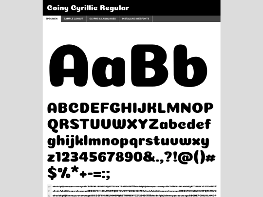 font/coiny-demo screenshot