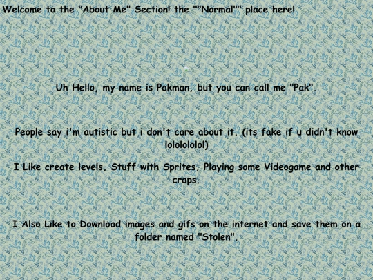 About Me/about screenshot
