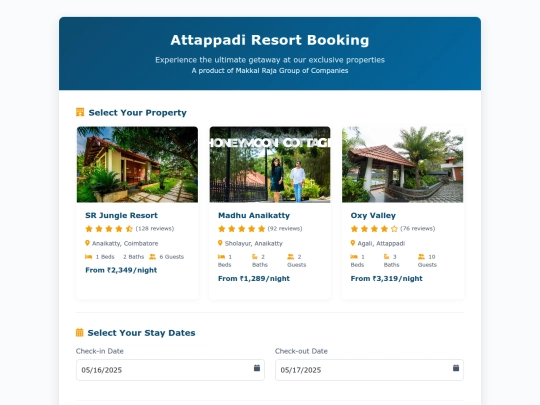 resort-form screenshot