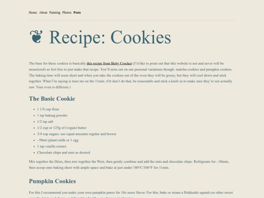 posts/cookies screenshot
