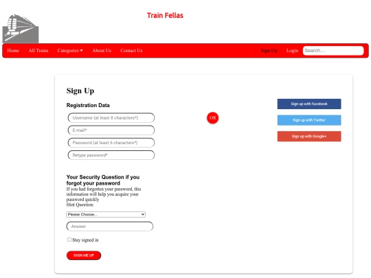 signup screenshot