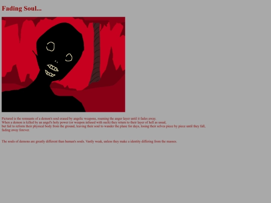 characterpage/fadingsoul screenshot