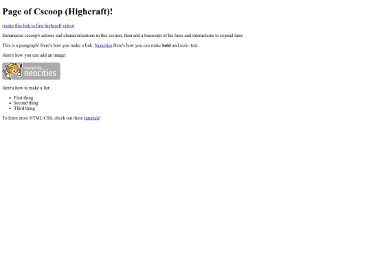 highcraft/chara1 screenshot