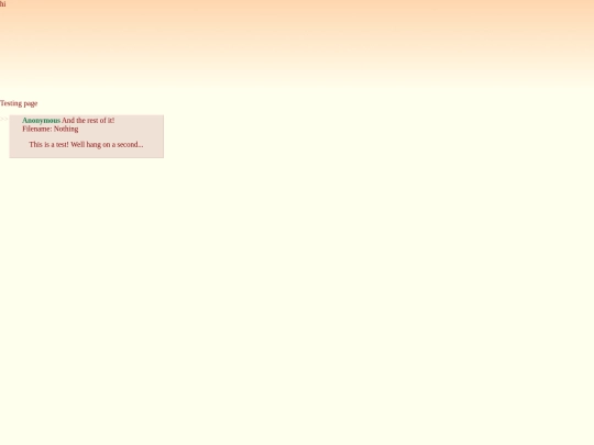 testing screenshot