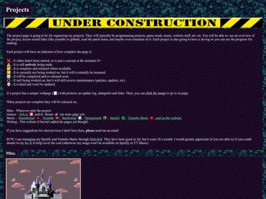 projects screenshot