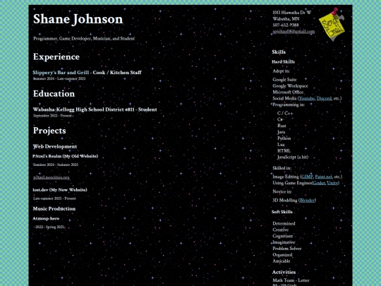 resume screenshot