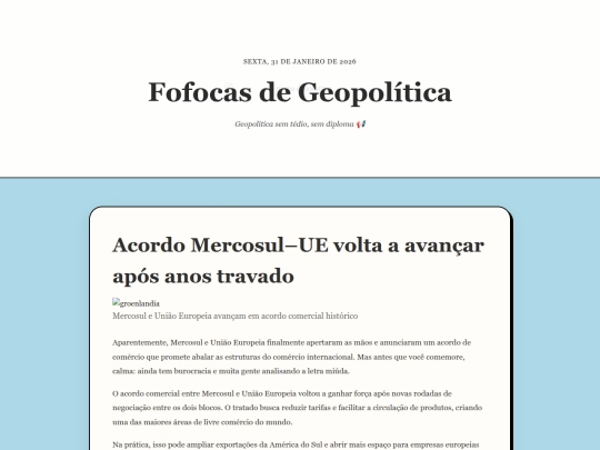 fofocas de geopolitica/mercosulXUE screenshot