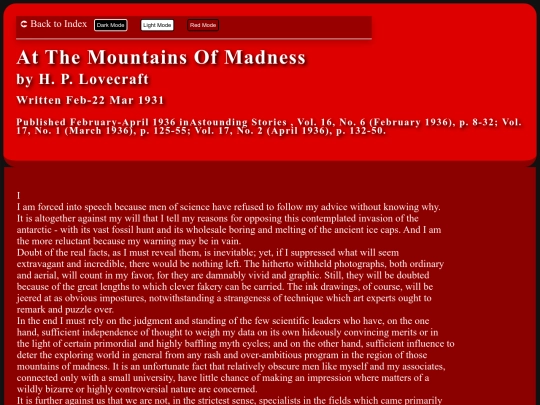 Site0Lovecraft/Stories/001 screenshot