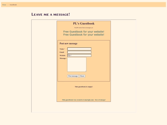 guestbook screenshot