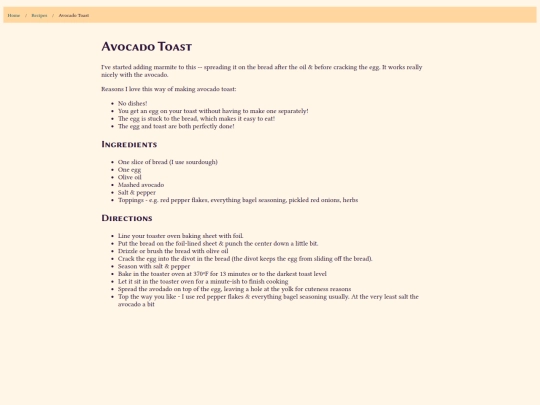 recipes/avocado_toast screenshot
