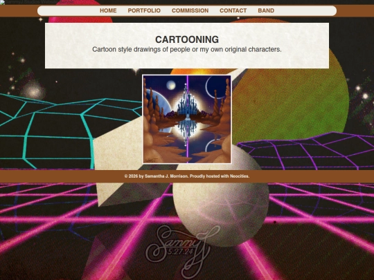 portfolio/cartooning screenshot