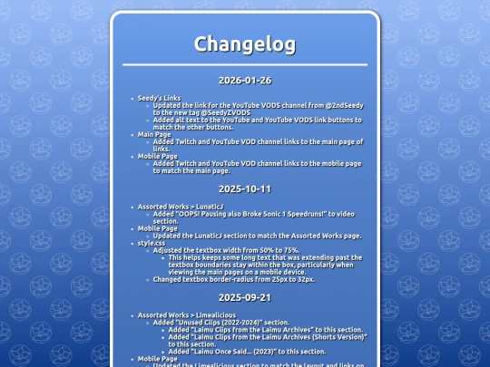 changelog screenshot