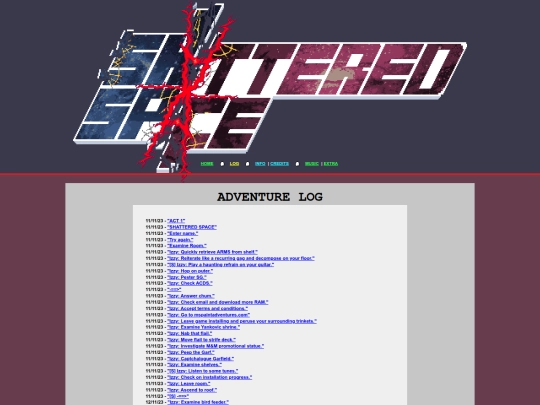log screenshot