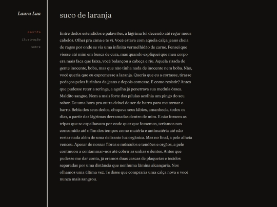 escrita/suco-de-laranja screenshot