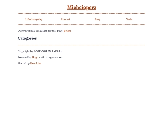 categories screenshot
