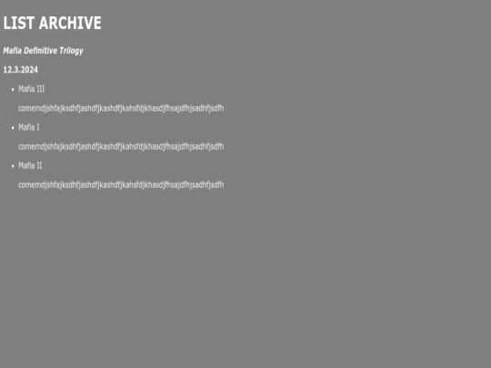 listsArchive screenshot