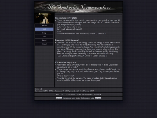 commonplace/said screenshot