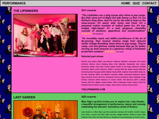 performance screenshot