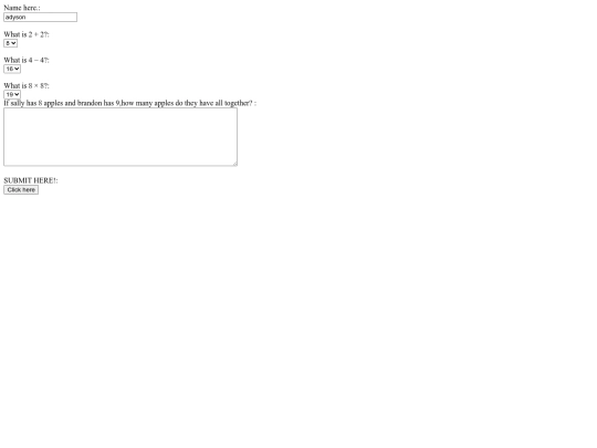 math-test-form screenshot