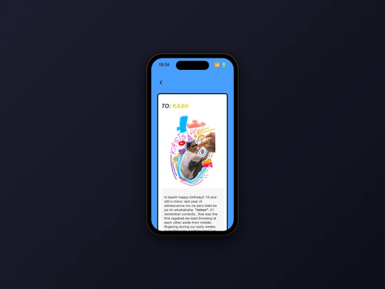 message screenshot