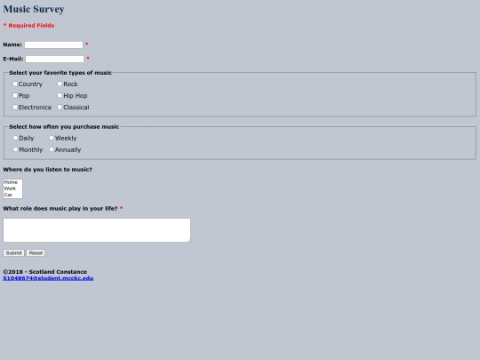 MusicSurvey screenshot