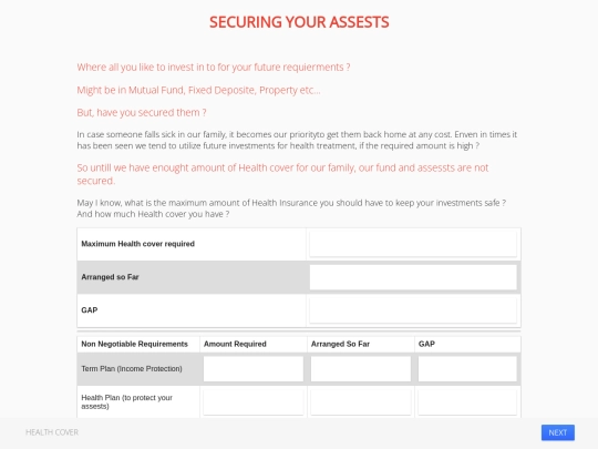 HEALTH PLAN screenshot