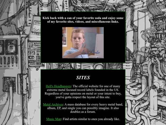 links screenshot