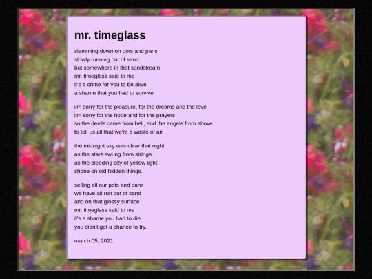 poems/mr-timeglass screenshot