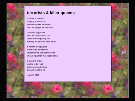 poems/terrorists screenshot