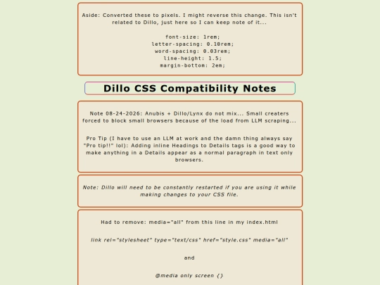 dillo-notes screenshot