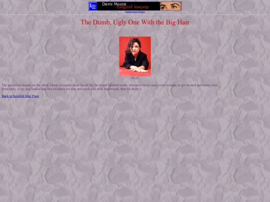 restored-webpages/seinfeld/elaine screenshot