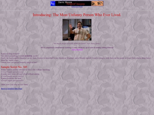 restored-webpages/seinfeld/kramer screenshot