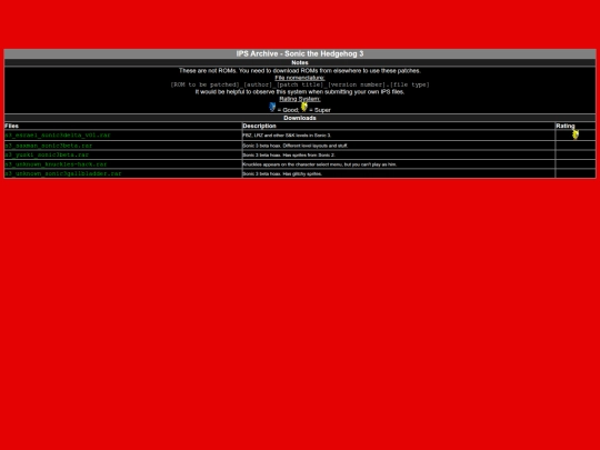 restored-webpages/sonicology-ips-archive-master/s3 screenshot