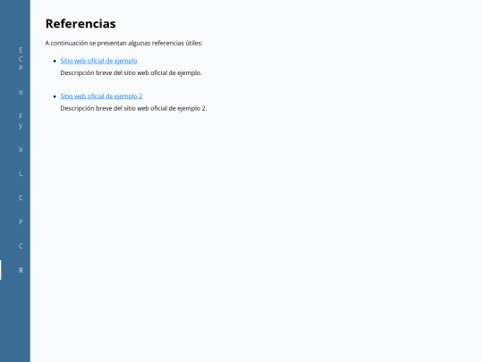 references screenshot