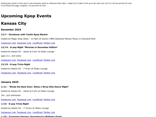 PastEventsArchive screenshot