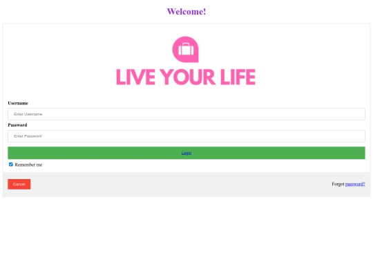 login screenshot