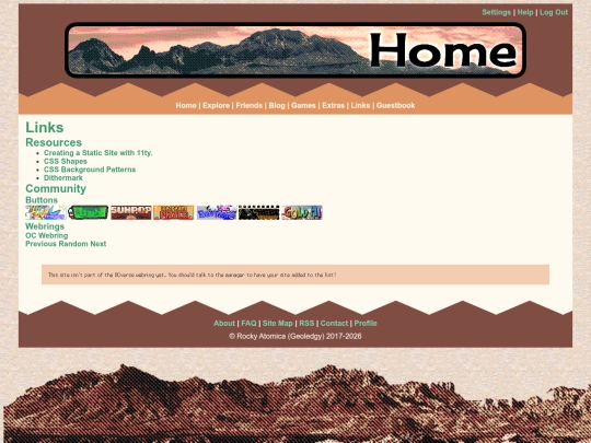 links screenshot