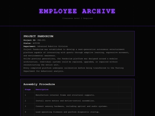 Employeepage screenshot