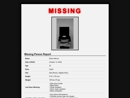 MISSING screenshot