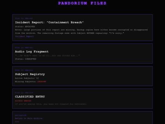 PandoriumFiles screenshot