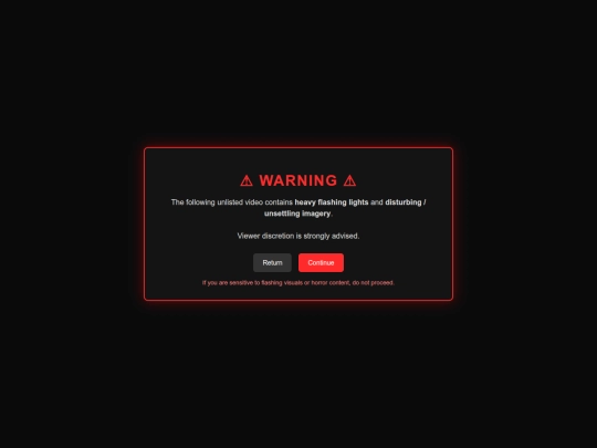 Warning screenshot
