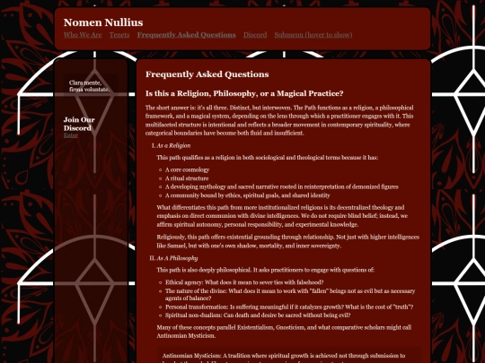 FAQ screenshot