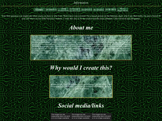 information screenshot